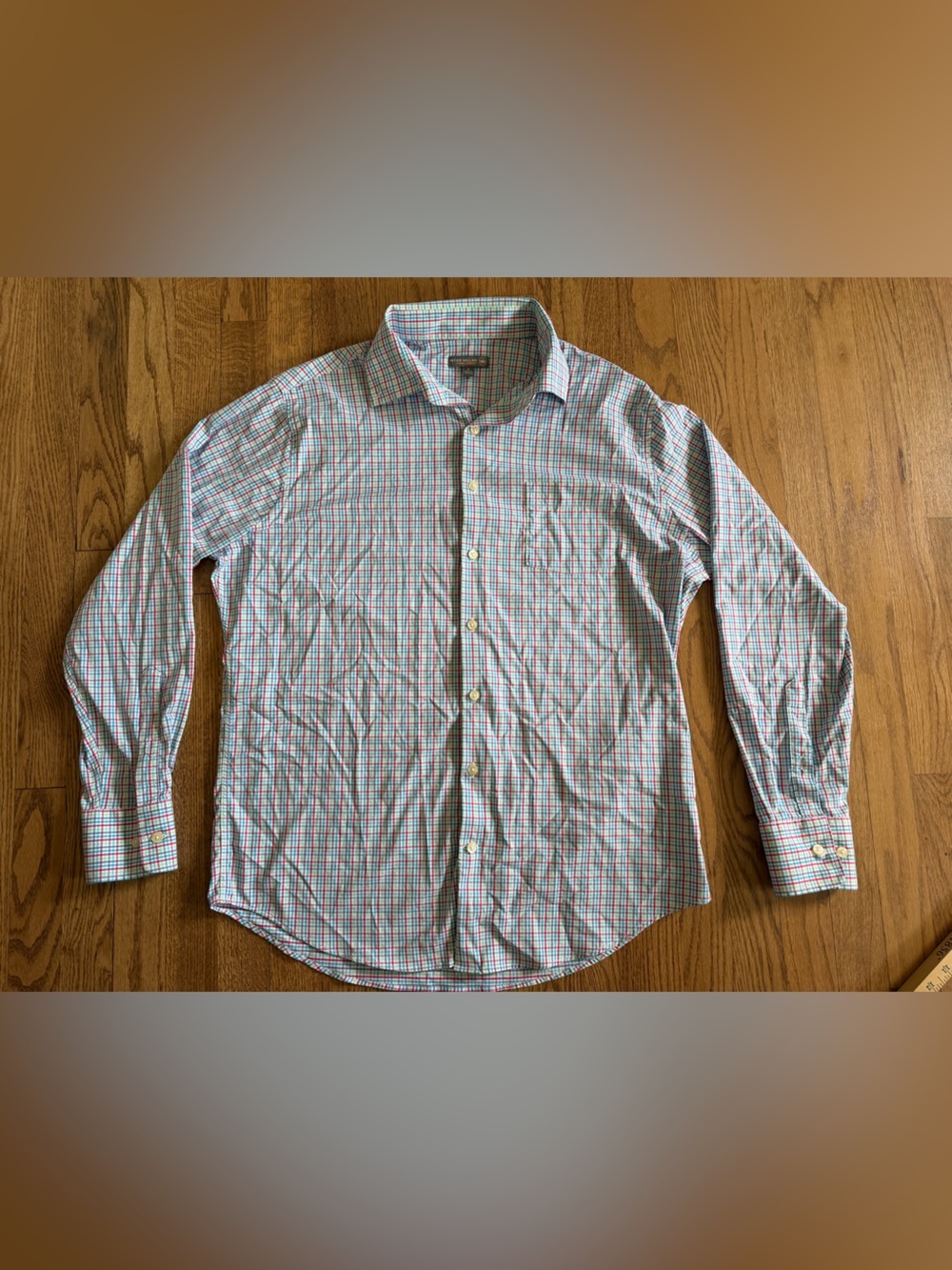 Peter Millar Summer‎ Comfort Shirt Mens Large Button Up Gingham Checkered